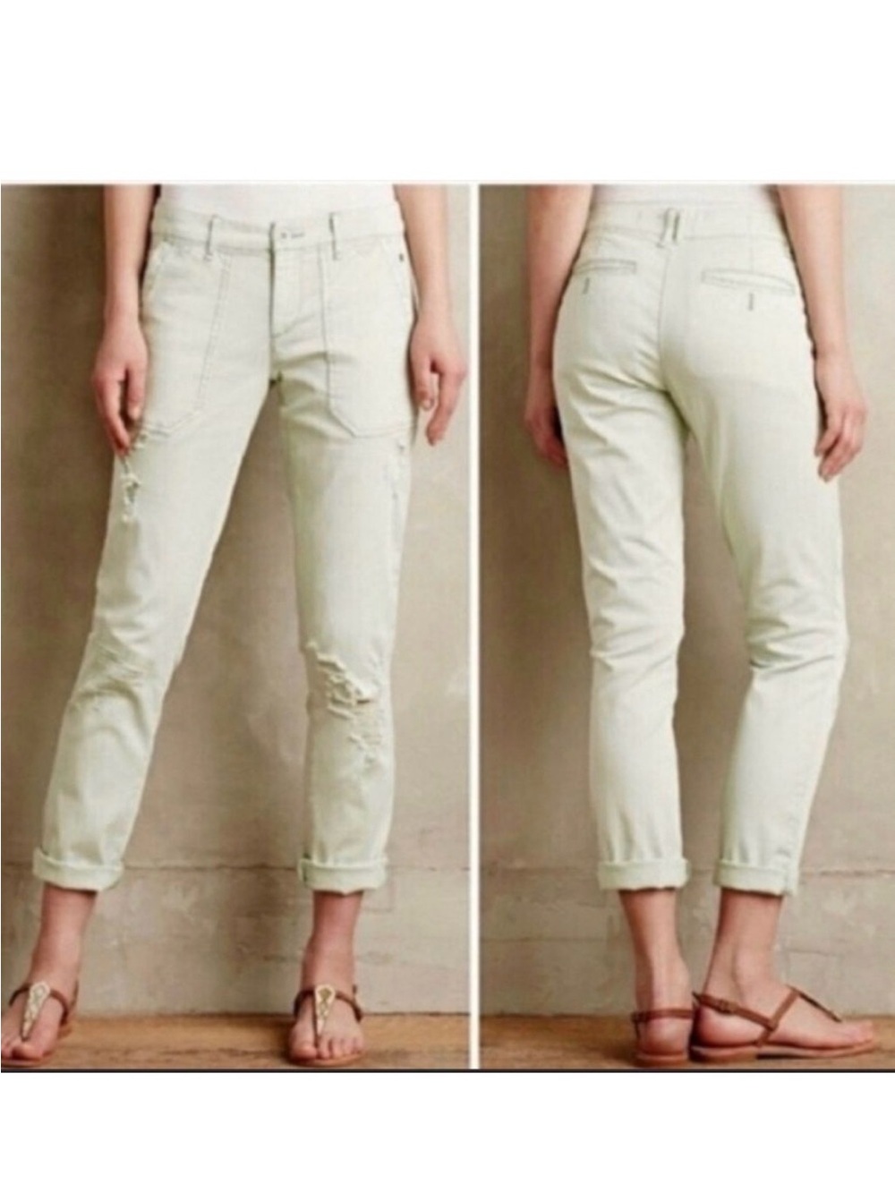 Pilcro Hyphen Fit Distressed Pants